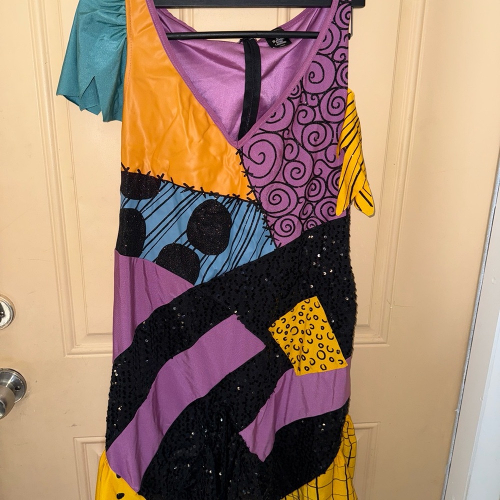 Sally nightmare before Christmas Vibrant  Patchwork Dress small woman’s